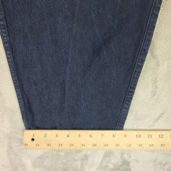 MHL Margaret Howell Pants Mens S Blue High Rise Relaxed Tapered Denim Pull On - Picture 10 of 10